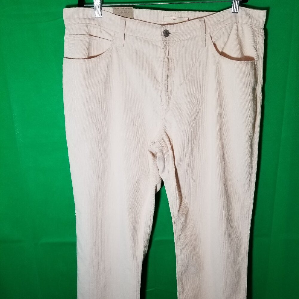 Levis 94 Baggy Corduroy Pants Womens 34x31 Cream‎ Mid Rise Straight Leg Retro